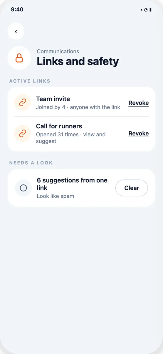 Invite links you can turn off